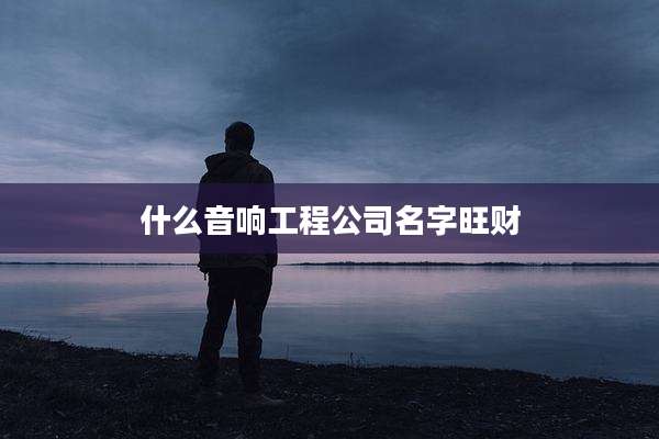 什么音响工程公司名字旺财