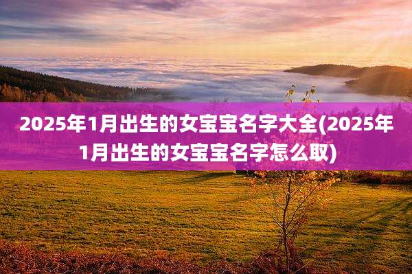 2025年1月出生的女宝宝名字大全(2025年1月出生的女宝宝名字怎么取)