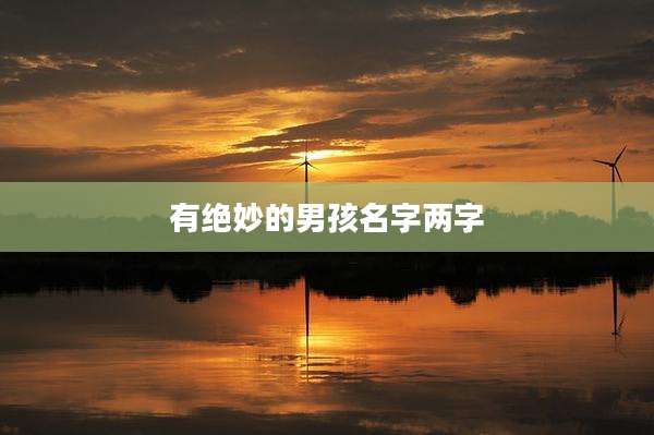 有绝妙的男孩名字两字
