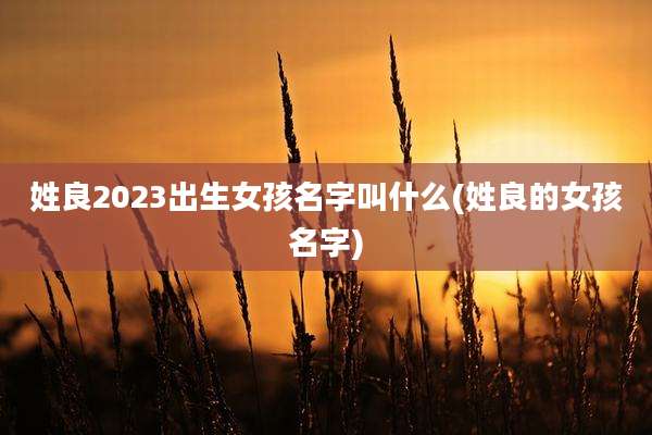 姓良2023出生女孩名字叫什么(姓良的女孩名字)