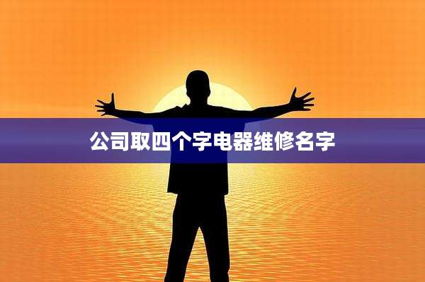 公司取四个字电器维修名字