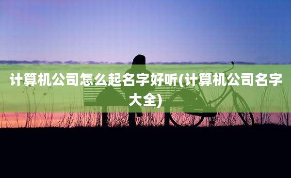 计算机公司怎么起名字好听(计算机公司名字大全)