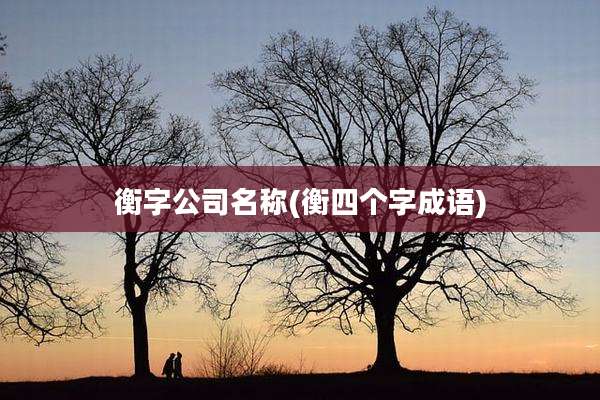 衡字公司名称(衡四个字成语)