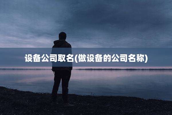 设备公司取名(做设备的公司名称)