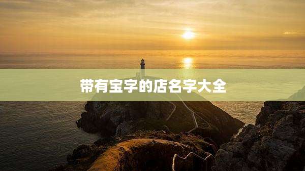 带有宝字的店名字大全