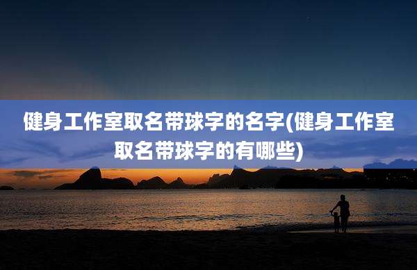 健身工作室取名带球字的名字(健身工作室取名带球字的有哪些)