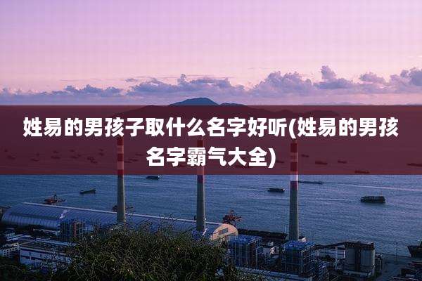 姓易的男孩子取什么名字好听(姓易的男孩名字霸气大全)