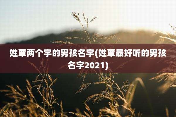 姓覃两个字的男孩名字(姓覃最好听的男孩名字2021)