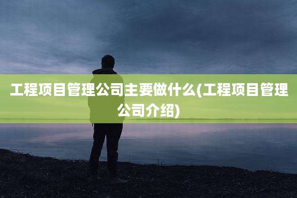 工程项目管理公司主要做什么(工程项目管理公司介绍)