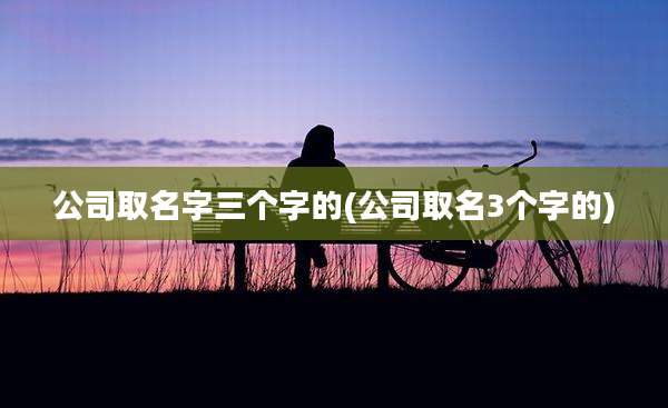 公司取名字三个字的(公司取名3个字的)