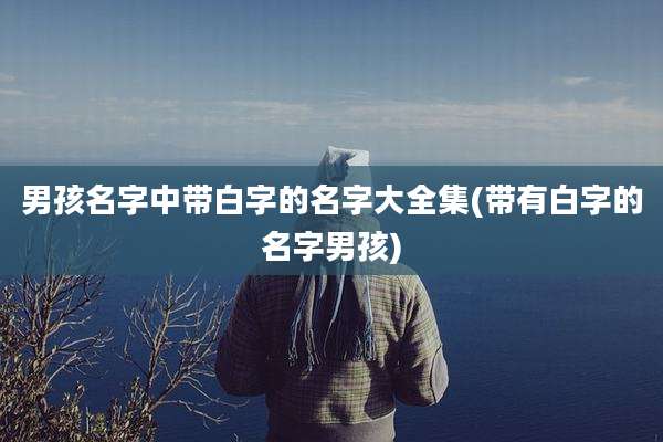 男孩名字中带白字的名字大全集(带有白字的名字男孩)