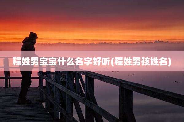 程姓男宝宝什么名字好听(程姓男孩姓名)