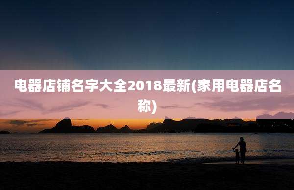 电器店铺名字大全2018最新(家用电器店名称)