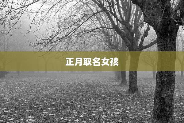 正月取名女孩