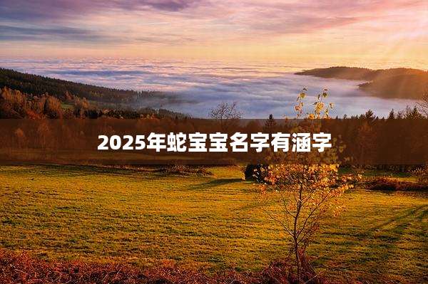 2025年蛇宝宝名字有涵字