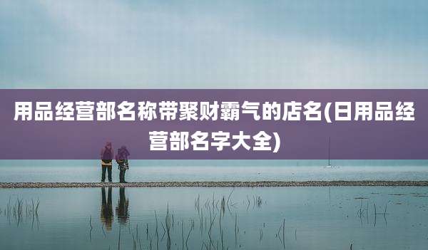 用品经营部名称带聚财霸气的店名(日用品经营部名字大全)
