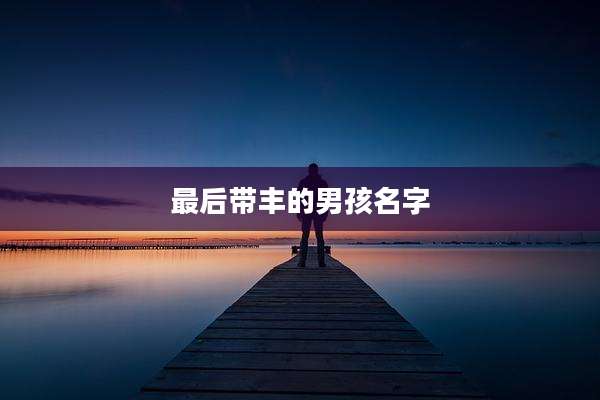 最后带丰的男孩名字