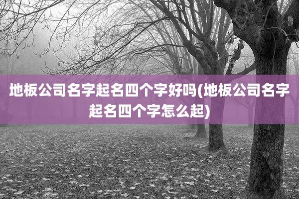 地板公司名字起名四个字好吗(地板公司名字起名四个字怎么起)