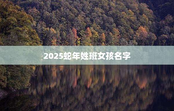 2025蛇年姓班女孩名字