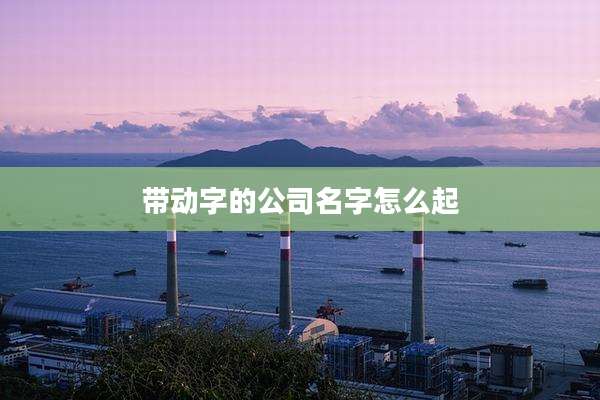 带动字的公司名字怎么起