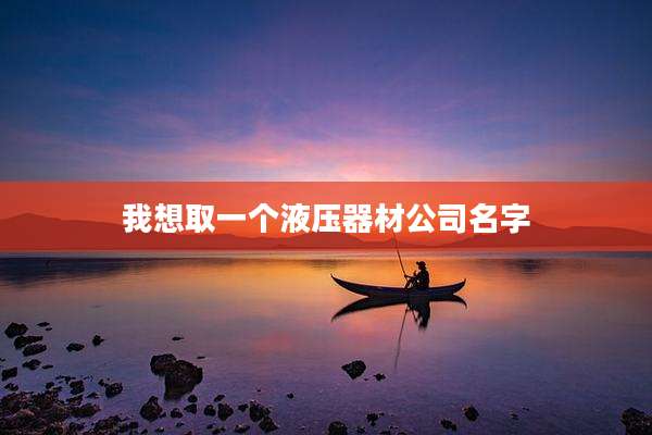 我想取一个液压器材公司名字
