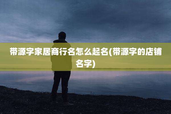 带源字家居商行名怎么起名(带源字的店铺名字)