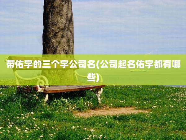带佑字的三个字公司名(公司起名佑字都有哪些)