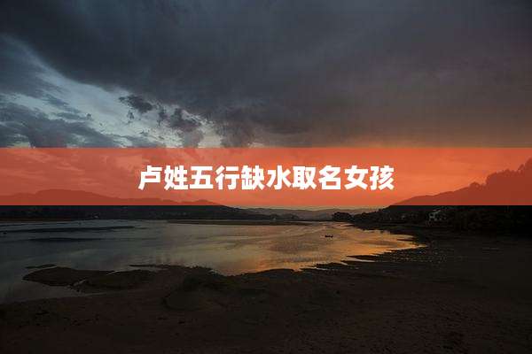 卢姓五行缺水取名女孩