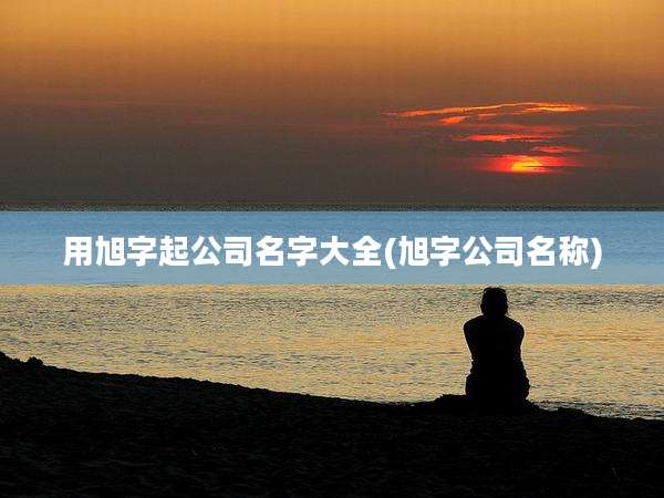 用旭字起公司名字大全(旭字公司名称)