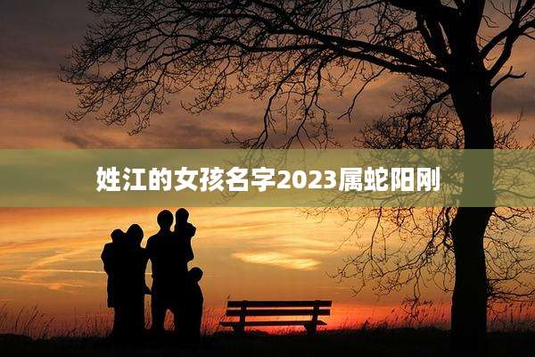 姓江的女孩名字2023属蛇阳刚