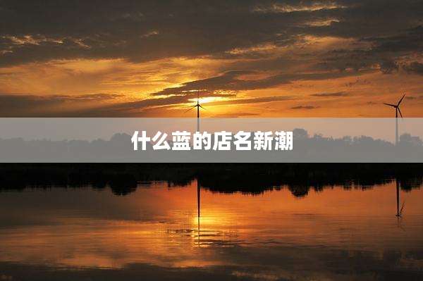 什么蓝的店名新潮