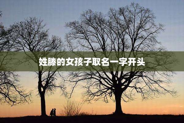 姓滕的女孩子取名一字开头