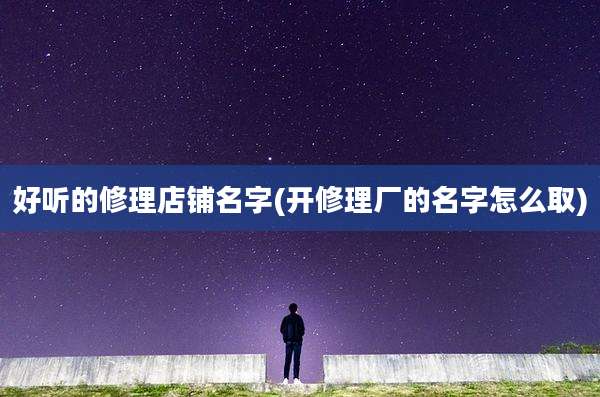 好听的修理店铺名字(开修理厂的名字怎么取)