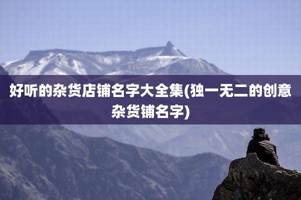 好听的杂货店铺名字大全集(独一无二的创意杂货铺名字)