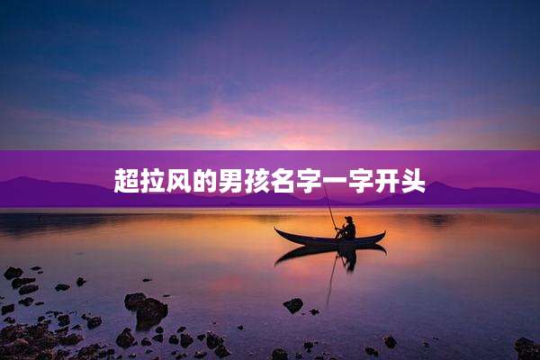 超拉风的男孩名字一字开头