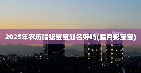 2025年农历腊蛇宝宝起名好吗(腊月蛇宝宝)