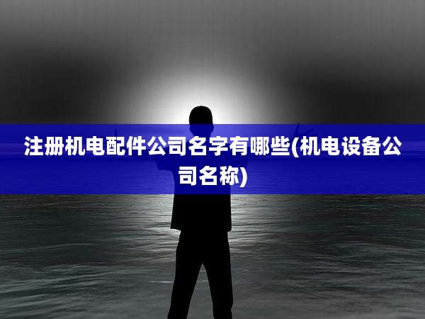 注册机电配件公司名字有哪些(机电设备公司名称)