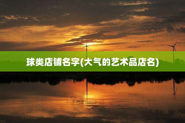 球类店铺名字(大气的艺术品店名)