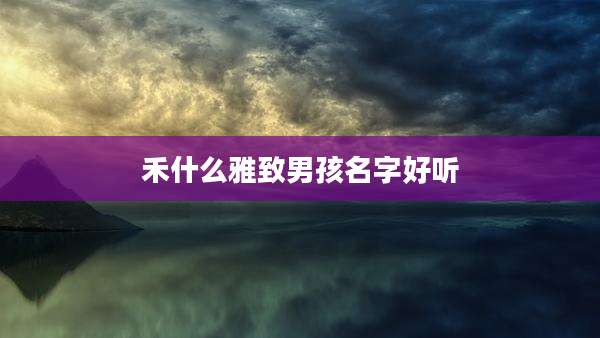 禾什么雅致男孩名字好听