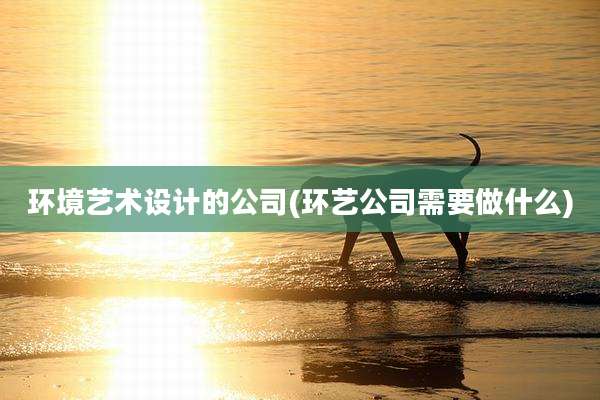 环境艺术设计的公司(环艺公司需要做什么)