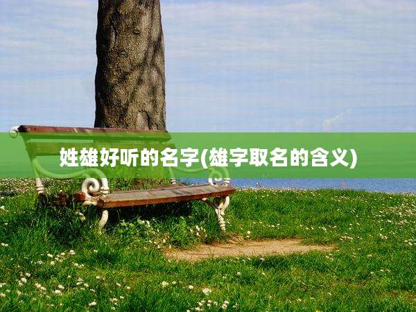 姓雄好听的名字(雄字取名的含义)