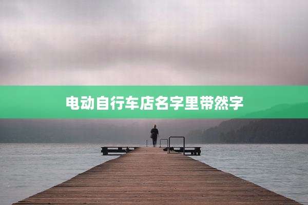 电动自行车店名字里带然字