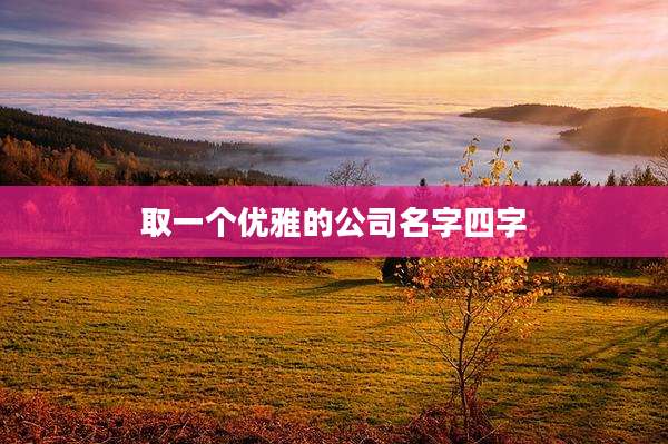 取一个优雅的公司名字四字