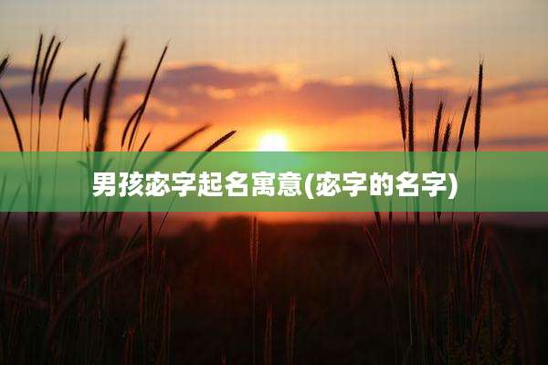 男孩宓字起名寓意(宓字的名字)