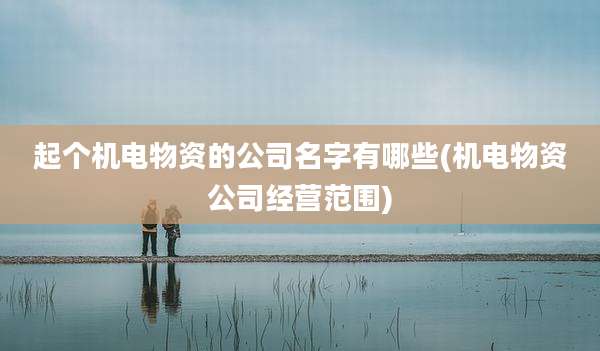 起个机电物资的公司名字有哪些(机电物资公司经营范围)