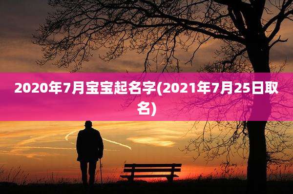 2020年7月宝宝起名字(2021年7月25日取名)