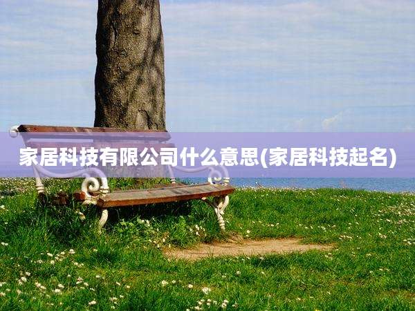 家居科技有限公司什么意思(家居科技起名)