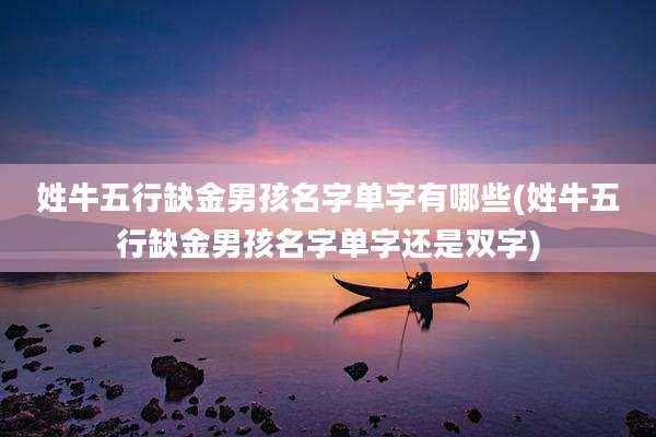 姓牛五行缺金男孩名字单字有哪些(姓牛五行缺金男孩名字单字还是双字)