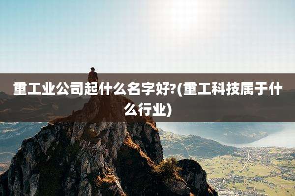 重工业公司起什么名字好?(重工科技属于什么行业)