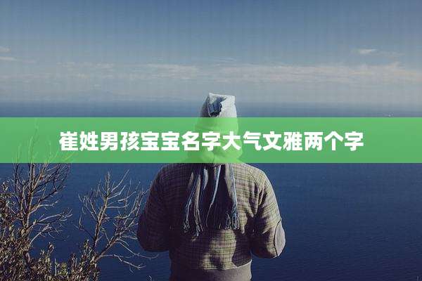 崔姓男孩宝宝名字大气文雅两个字